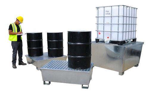 Steel Model Spill Pallets - Rugged, Durable, Sexy and doesn't Melt!