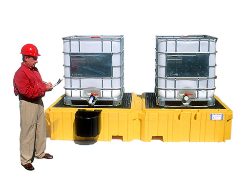 1144 Ultra Twin IBC Spill Pallet with Drain