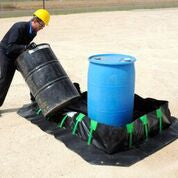 8210 Copolymer 2000/Ethylene Copolymer Stake Wall Ultra-Containment Berm, 748 Gallon Capacity, 10' Length x 10' Width x 1' Height