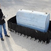 2853 Flexible Containment Sump with 3/4 inch drain, 650 Gallon Capacity, Black, For 550 Gallon Tanks