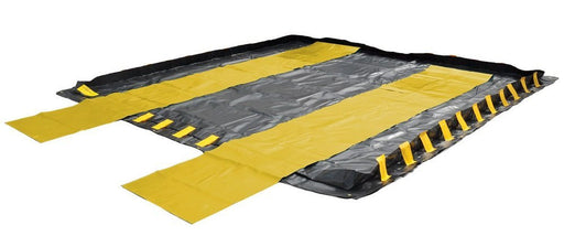 8343 2 Piece Reinforced PVC Track Belt Set, 56' Length x 30" Width x 1/16" Height, Yellow/Black, For Economy Containment Berms